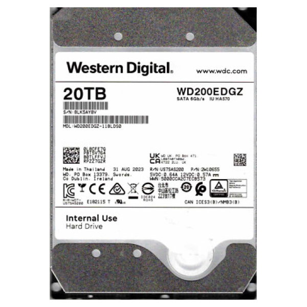 WD Ultrastar 20TB 3,5" WD200EDGZ
